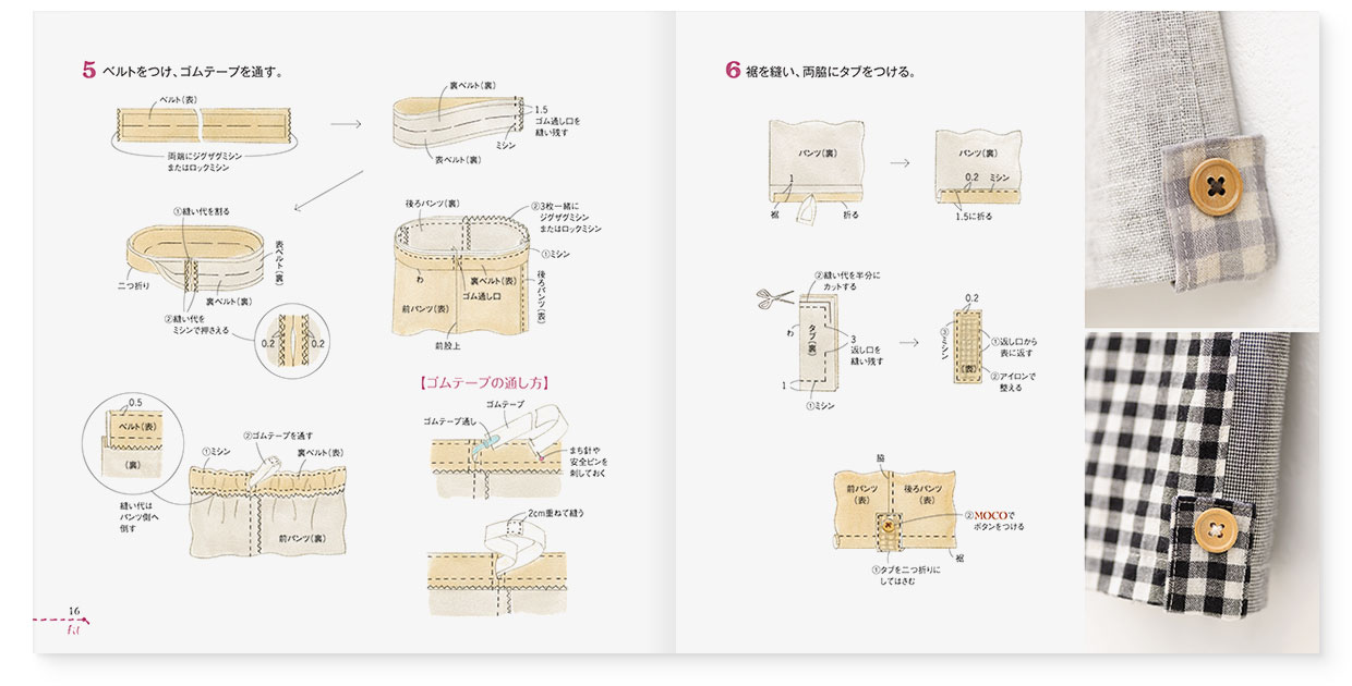 冊子|手作りレシピ『fil vol.37』フジックス|page-16-17 冊子|手作りレシピ『fil vol.37』フジックス|page-16-17|パンツの作り方