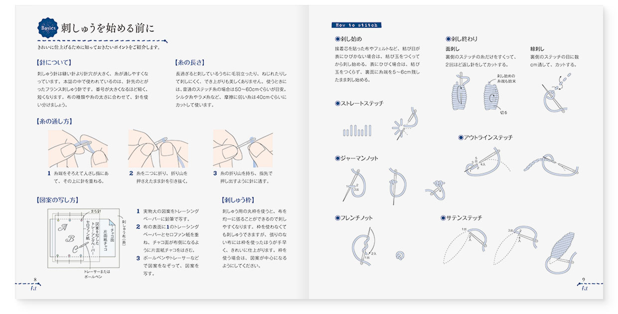 冊子|手作りレシピ『fil vol.39』フジックス|page-08-09|刺しゅうを始める前に