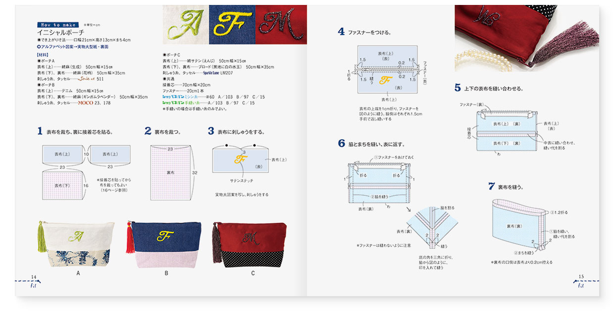 冊子|手作りレシピ『fil vol.39』フジックス|page-14-15|作り方