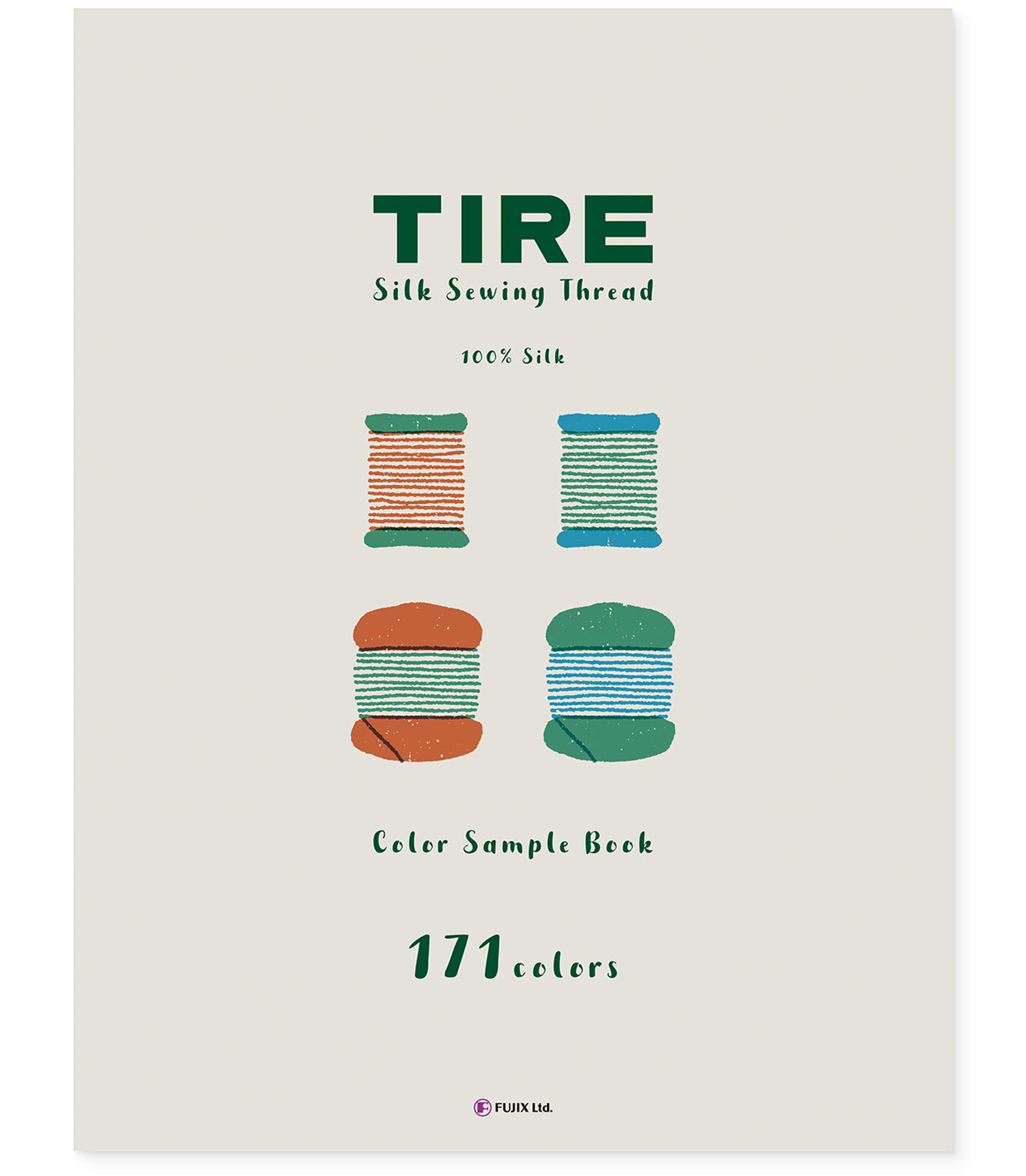 カラーサンプルブック｜糸の色見本帳『TIRE（タイヤー）』フジックス｜表紙
