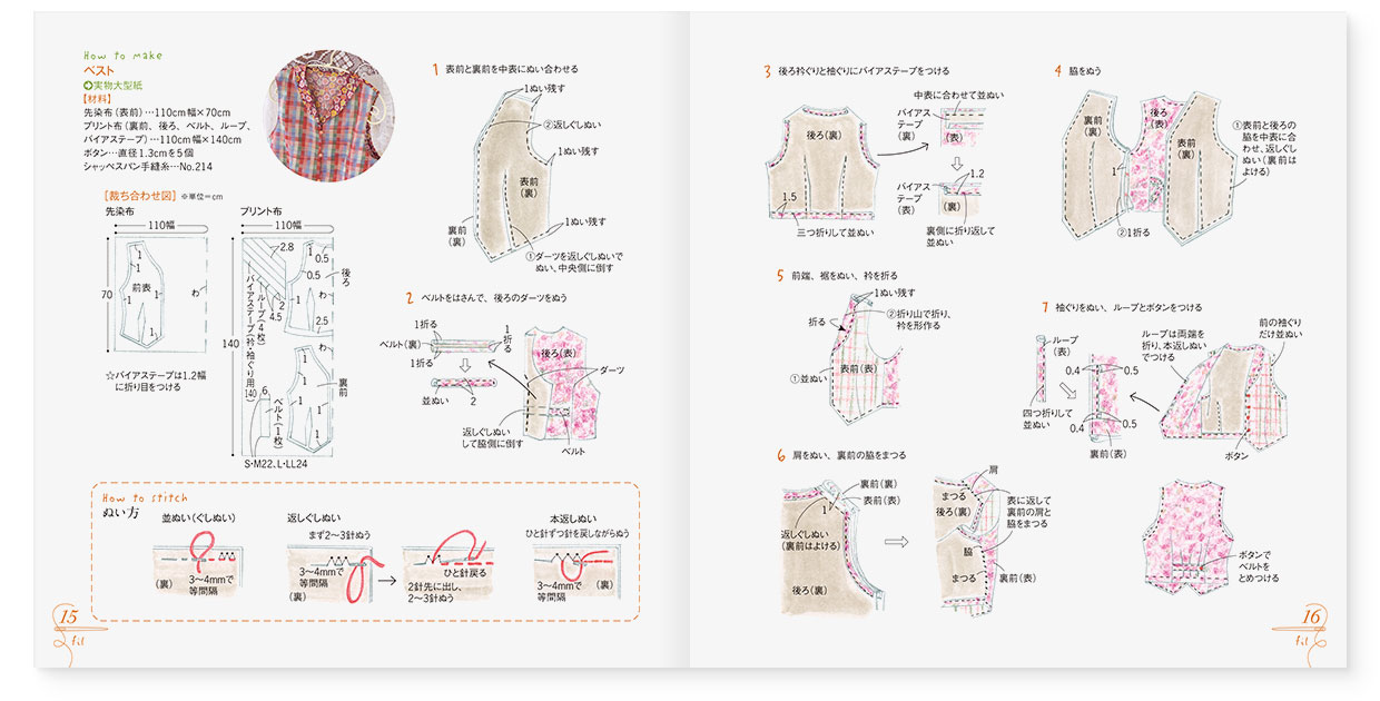 冊子｜手作りレシピ『fil vol.30』フジックス｜page-15-16